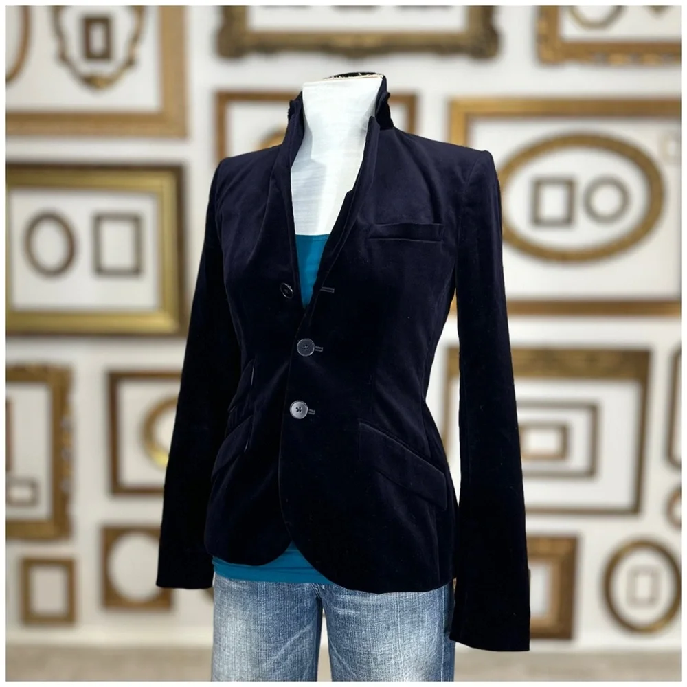 Ralph Lauren Black Label Velvet Equestrian Style Jacket - Picture 11 of 14